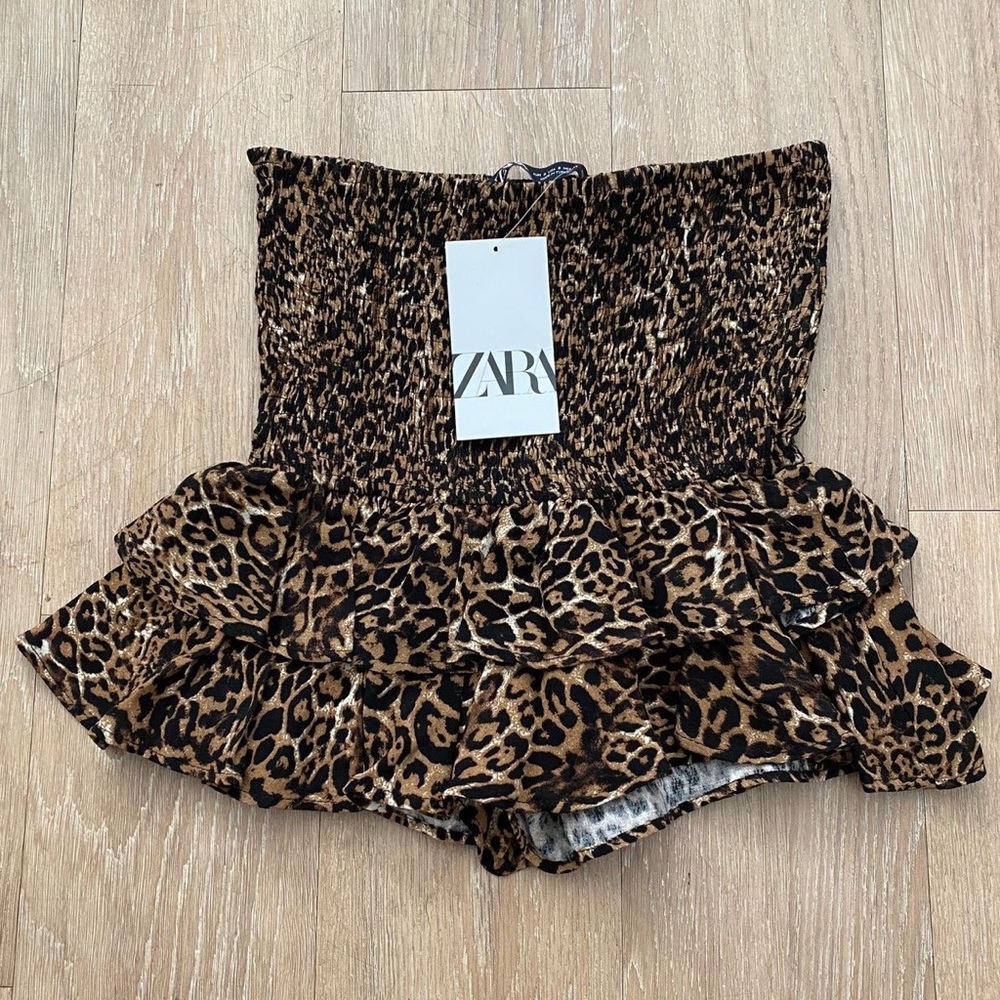 Zara cheetah skort